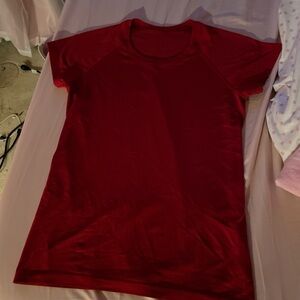 lululemon athletica Red Short Sleeve Tee